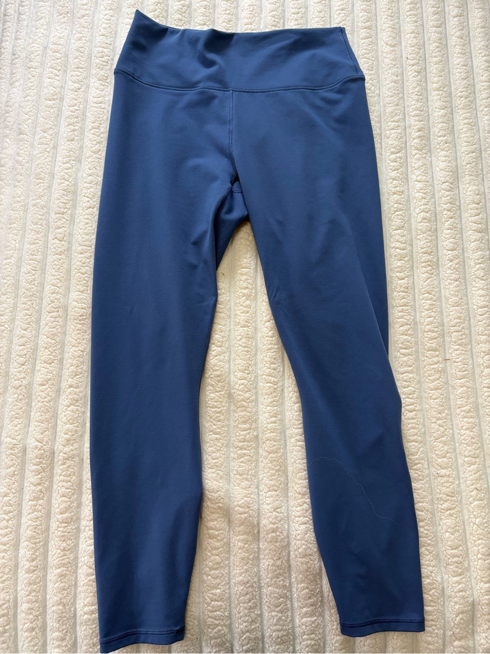 Fabletics Crisscross Back High Waisted Crop Leggings Blue M